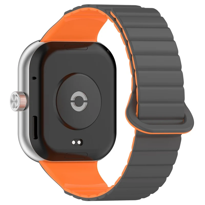 Xiaomi Redmi Watch 4 / Smart Band 8 Pro Watch Band Dual Color Silicone Magnetic Wrist Strap - Starlight+Orange