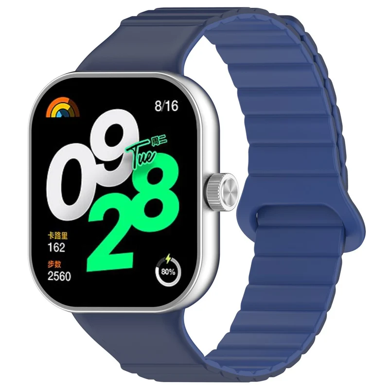 Xiaomi Redmi Watch 4 / Smart Band 8 Pro Watch Band Dual Color Silicone Magnetic Wrist Strap - Starlight+Orange