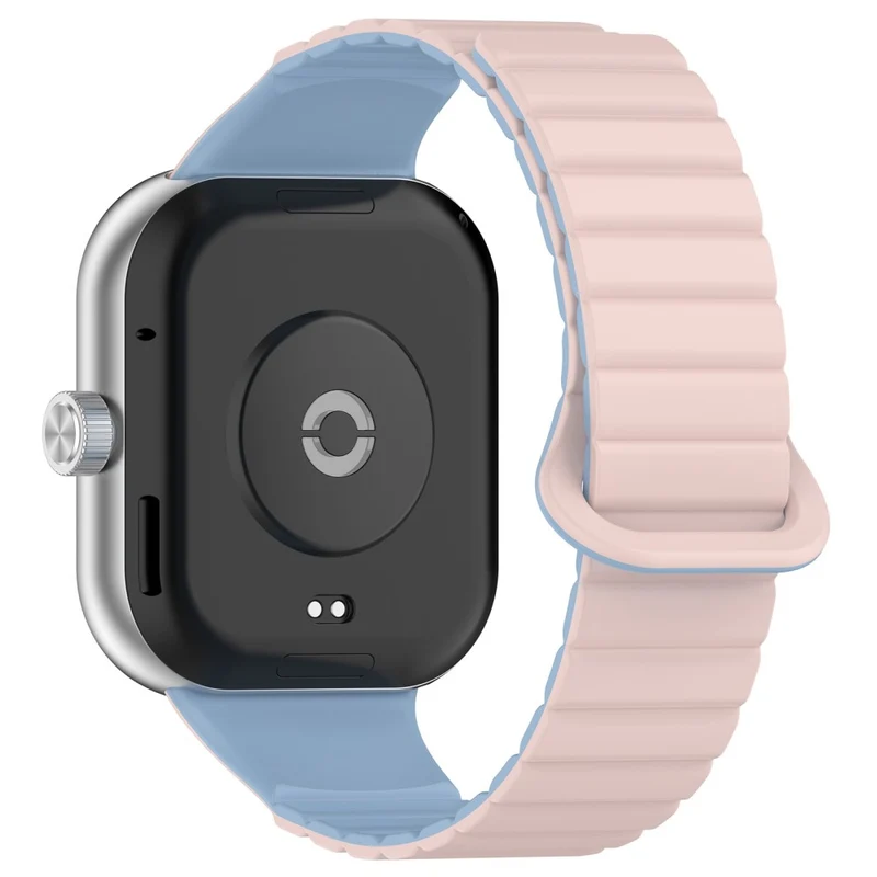 Xiaomi Redmi Watch 4 / Smart Band 8 Pro Watch Band Dual Color Silicone Magnetic Wrist Strap - Starlight+Orange