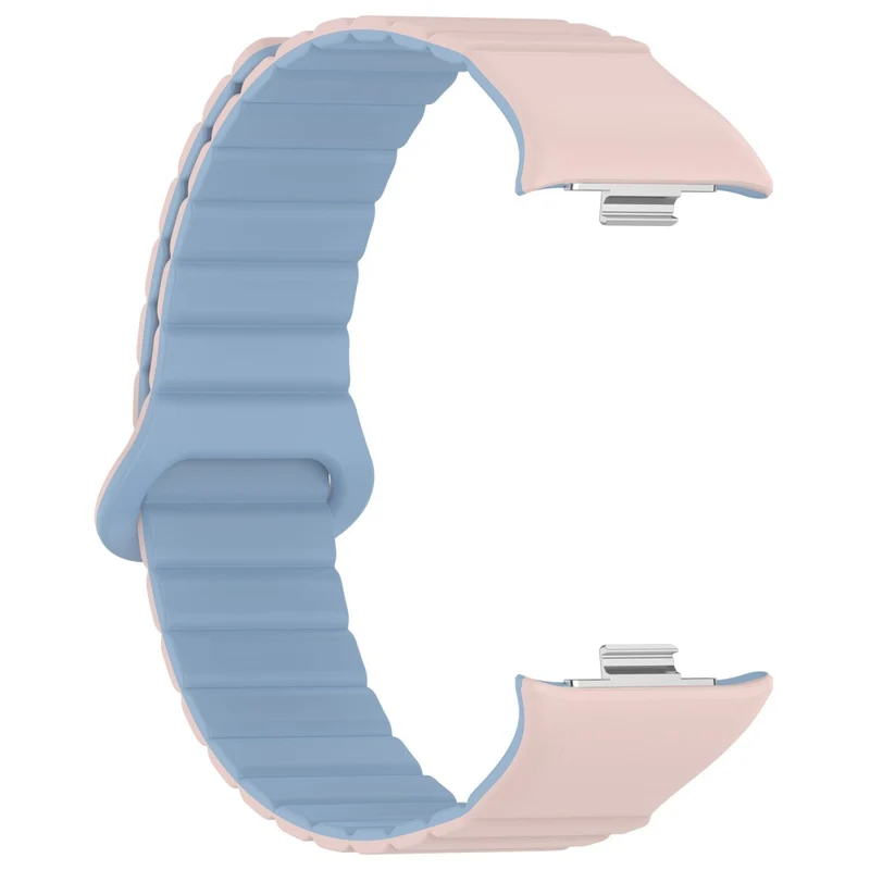 Xiaomi Redmi Watch 4 / Smart Band 8 Pro Watch Band Dual Color Silicone Magnetic Wrist Strap - Starlight+Orange