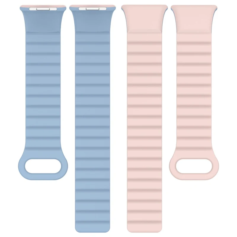 Xiaomi Redmi Watch 4 / Smart Band 8 Pro Watch Band Dual Color Silicone Magnetic Wrist Strap - Starlight+Orange