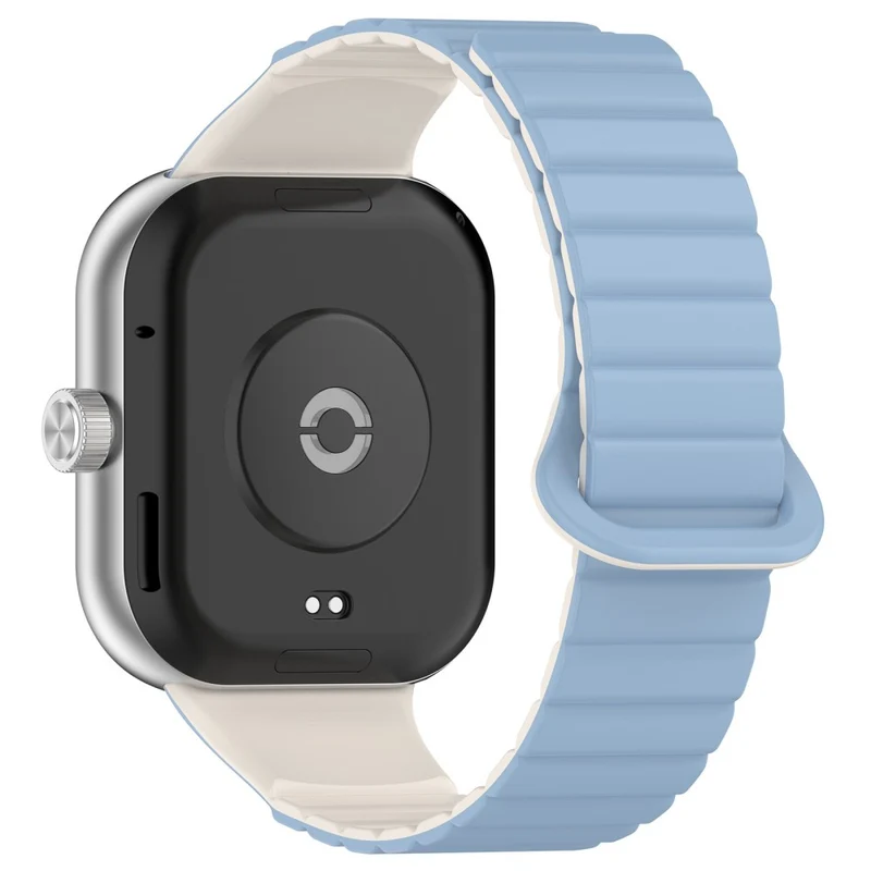 Xiaomi Redmi Watch 4 / Smart Band 8 Pro Watch Band Dual Color Silicone Magnetic Wrist Strap - Starlight+Orange