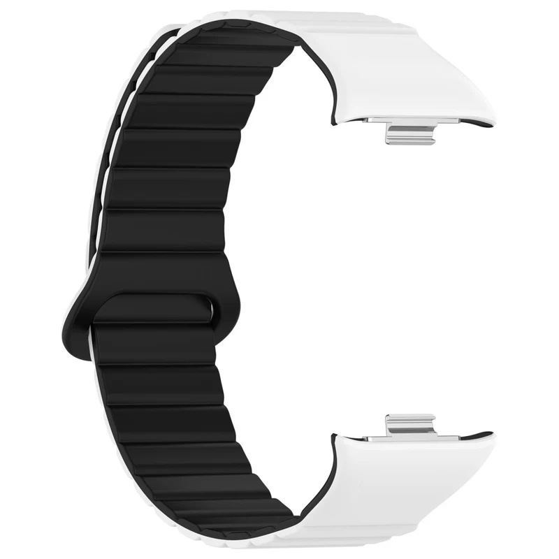Xiaomi Redmi Watch 4 / Smart Band 8 Pro Watch Band Dual Color Silicone Magnetic Wrist Strap - Starlight+Orange