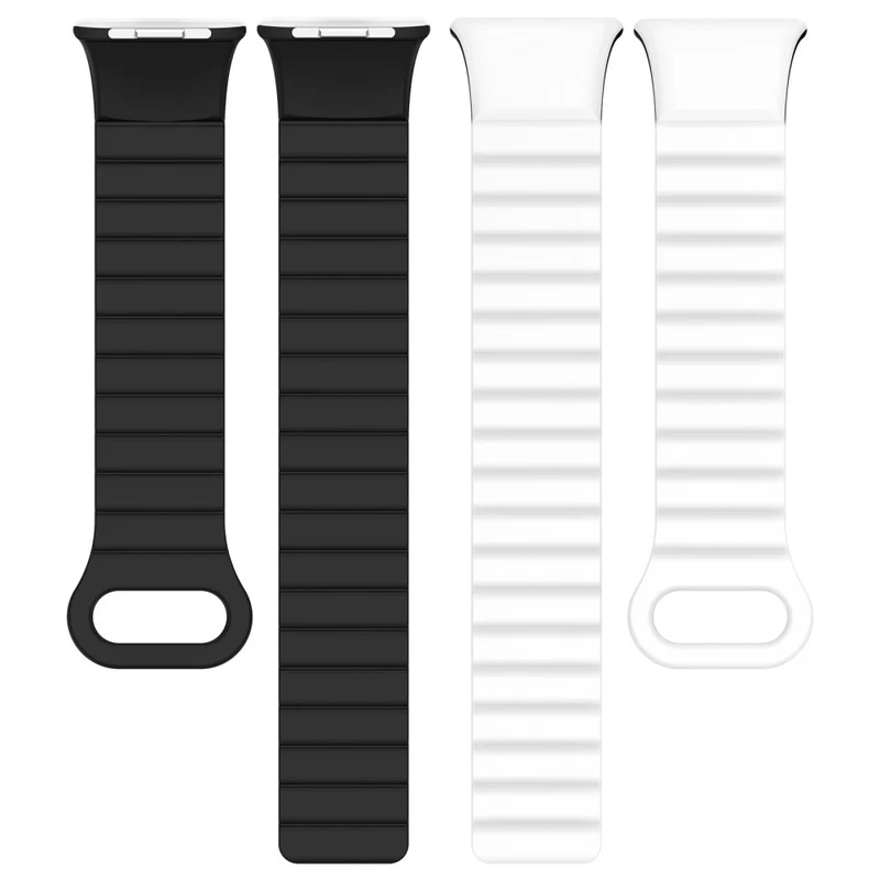 Xiaomi Redmi Watch 4 / Smart Band 8 Pro Watch Band Dual Color Silicone Magnetic Wrist Strap - Starlight+Orange