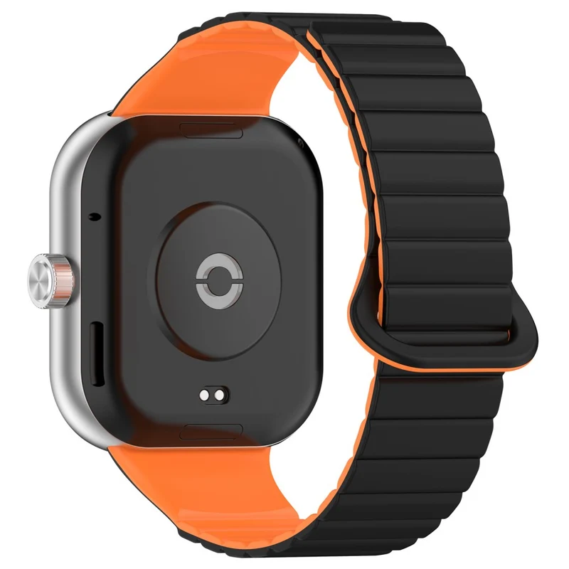Xiaomi Redmi Watch 4 / Smart Band 8 Pro Watch Band Dual Color Silicone Magnetic Wrist Strap - Starlight+Orange