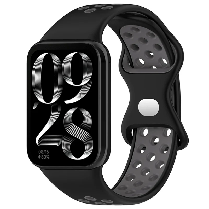 KALEBOL KLB-SSGJ-002 Xiaomi Smart Band 8 Pro / Redmi Watch 4 Silicone Strap Dual Color - Army Green+Black