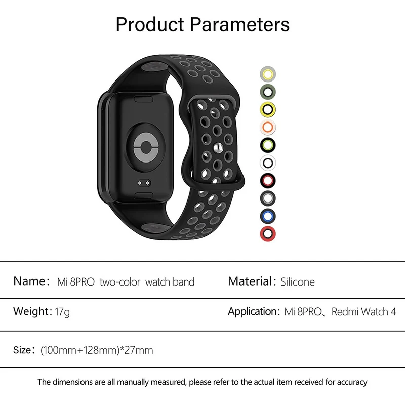 KALEBOL KLB-SSGJ-002 Xiaomi Smart Band 8 Pro / Redmi Watch 4 Silicone Strap Dual Color - Army Green+Black