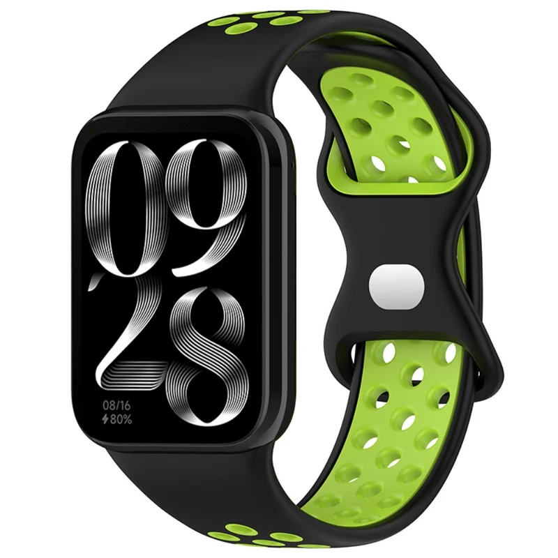 KALEBOL KLB-SSGJ-002 Xiaomi Smart Band 8 Pro / Redmi Watch 4 Silicone Strap Dual Color - Army Green+Black