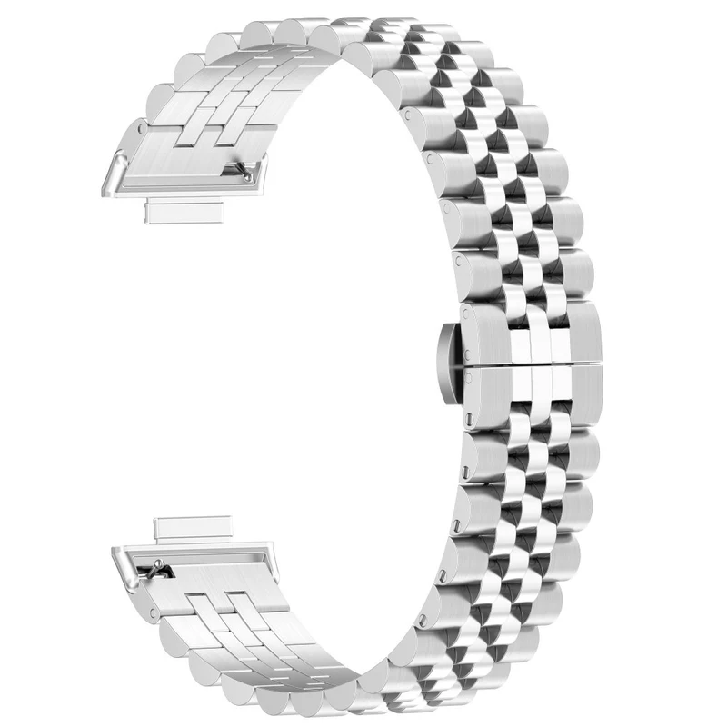 Xiaomi Redmi Watch 4 / Smart Band 8 Pro Stainless Steel Watch Strap Stylish Replacement Band - Black+Silver+Black A