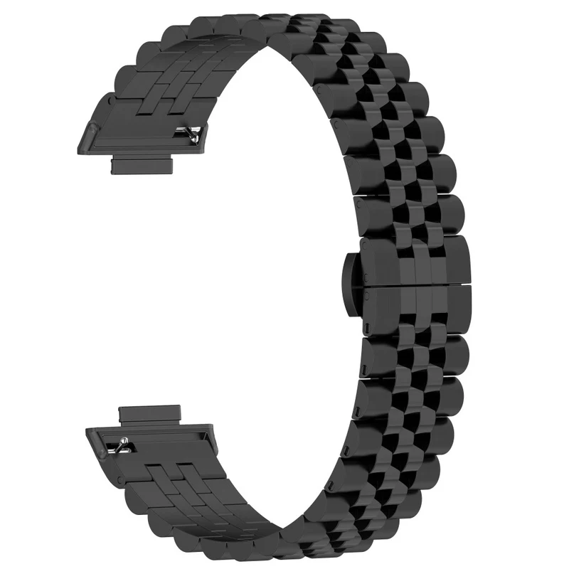 Xiaomi Redmi Watch 4 / Smart Band 8 Pro Stainless Steel Watch Strap Stylish Replacement Band - Black+Silver+Black A