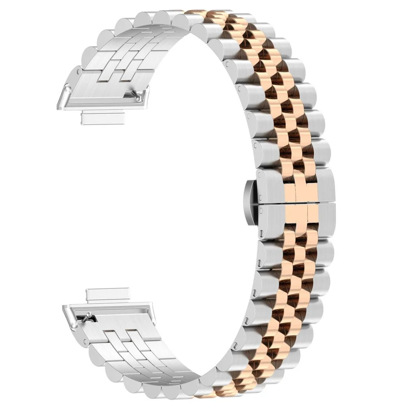 Xiaomi Redmi Watch 4 / Smart Band 8 Pro Stainless Steel Watch Strap Stylish Replacement Band - Black+Silver+Black A