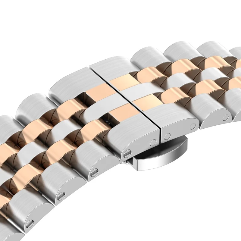 Xiaomi Redmi Watch 4 / Smart Band 8 Pro Stainless Steel Watch Strap Stylish Replacement Band - Black+Silver+Black A