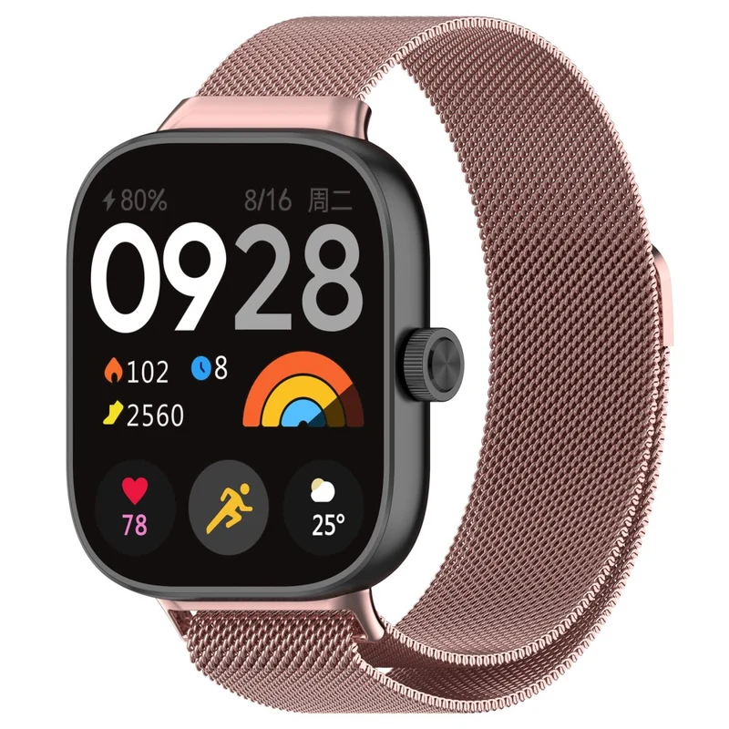 Watch Strap Xiaomi Redmi Watch 4 / Smart Band 8 Pro Stainless Steel Bracelet - Rose Pink