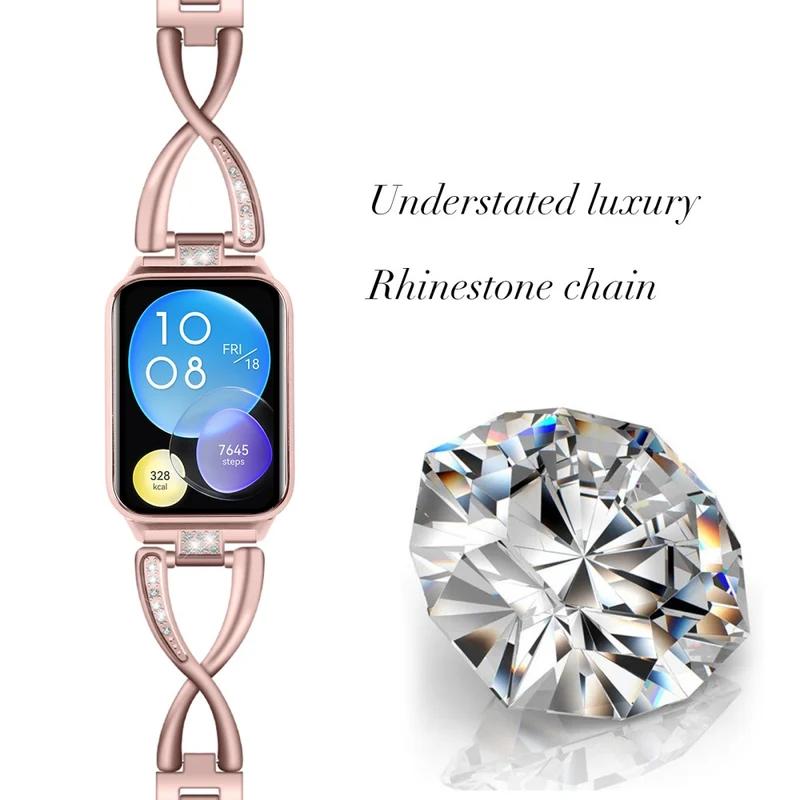 Xiaomi Smart Band 8 Pro Zinc Alloy Rhinestone Decor Watch Strap