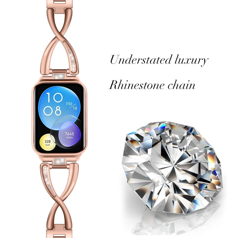 Xiaomi Smart Band 8 Pro Zinc Alloy Rhinestone Decor Watch Strap