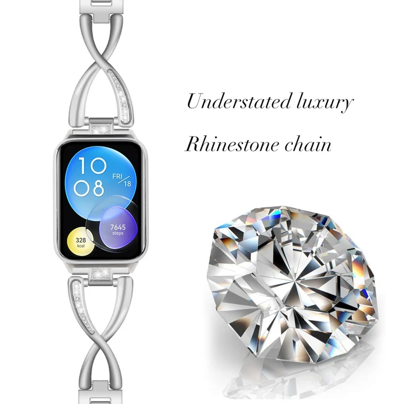 Xiaomi Smart Band 8 Pro Zinc Alloy Rhinestone Decor Watch Strap