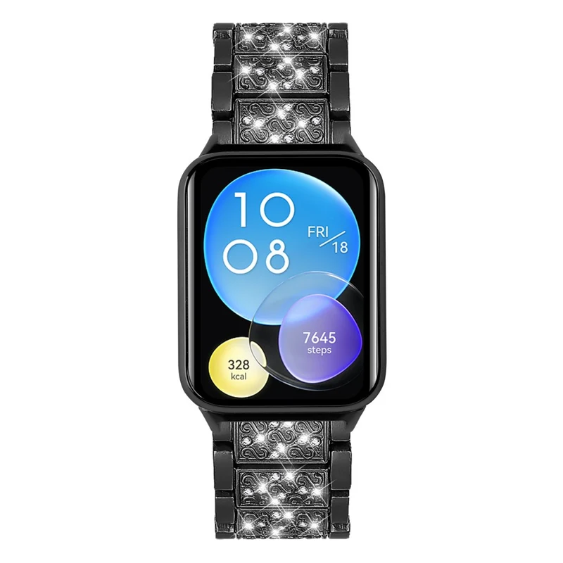 Xiaomi Smart Band 8 Pro S-Shape Rhinestone Zinc Alloy Watch Strap Band