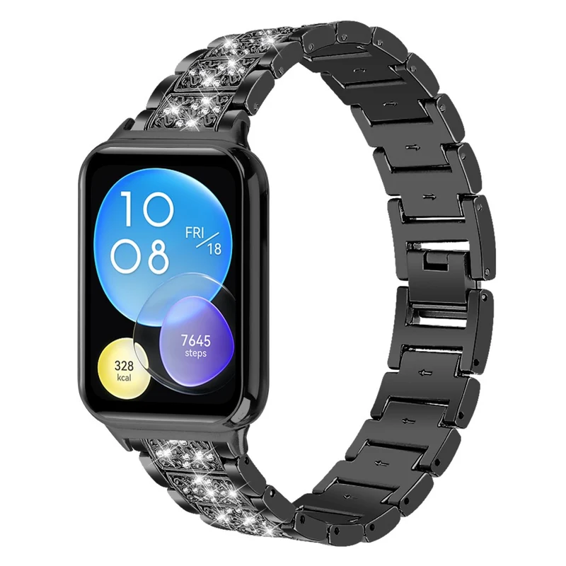 Xiaomi Smart Band 8 Pro S-Shape Rhinestone Zinc Alloy Watch Strap Band
