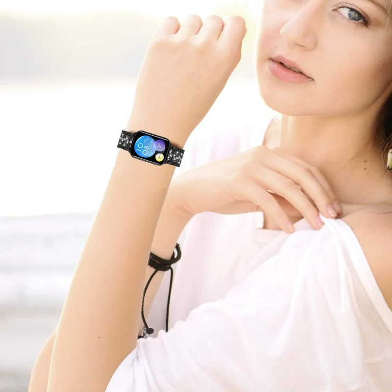 Xiaomi Smart Band 8 Pro S-Shape Rhinestone Zinc Alloy Watch Strap Band
