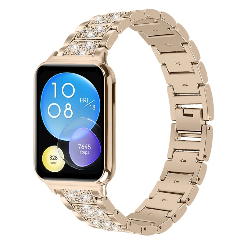 Xiaomi Smart Band 8 Pro S-Shape Rhinestone Zinc Alloy Watch Strap Band