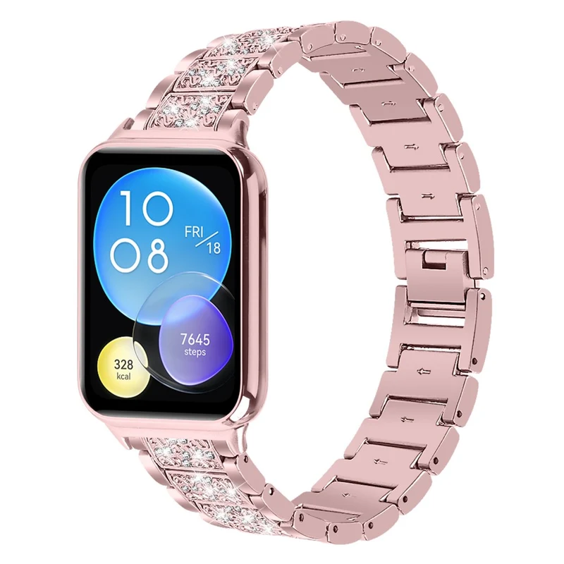 Xiaomi Smart Band 8 Pro S-Shape Rhinestone Zinc Alloy Watch Strap Band