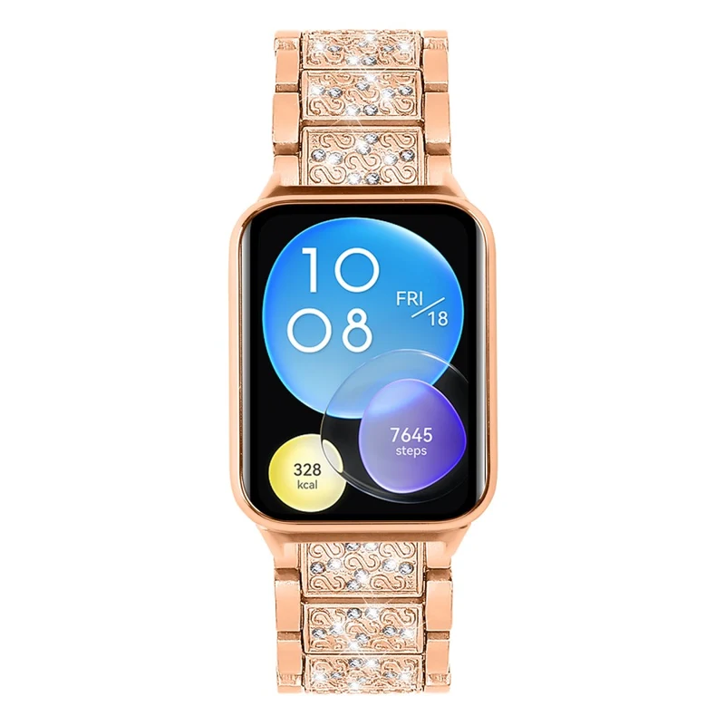 Xiaomi Smart Band 8 Pro S-Shape Rhinestone Zinc Alloy Watch Strap Band