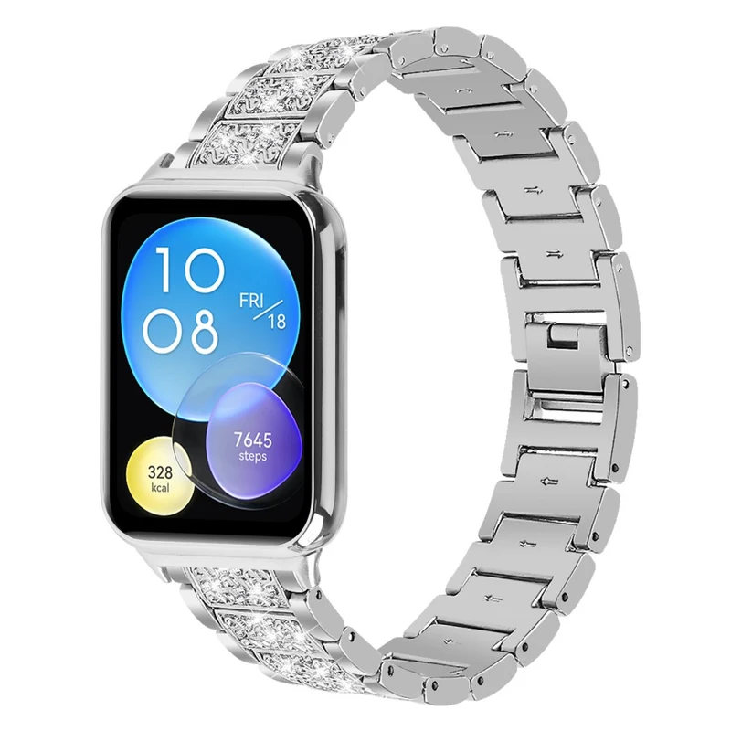 Xiaomi Smart Band 8 Pro S-Shape Rhinestone Zinc Alloy Watch Strap Band