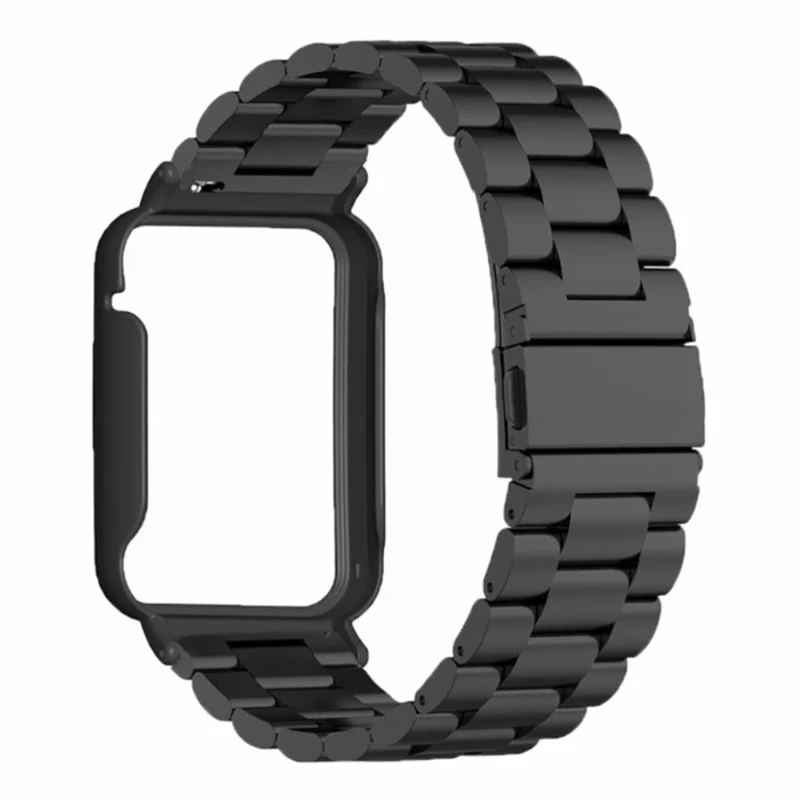 Xiaomi Smart Band 8 Pro Watch Band Stainless Steel Watch Strap with Black Watch Case
