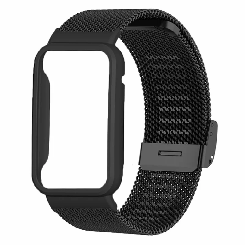 Xiaomi Smart Band 8 Pro Metal Band Milanese Watch Strap with Black Watch Case