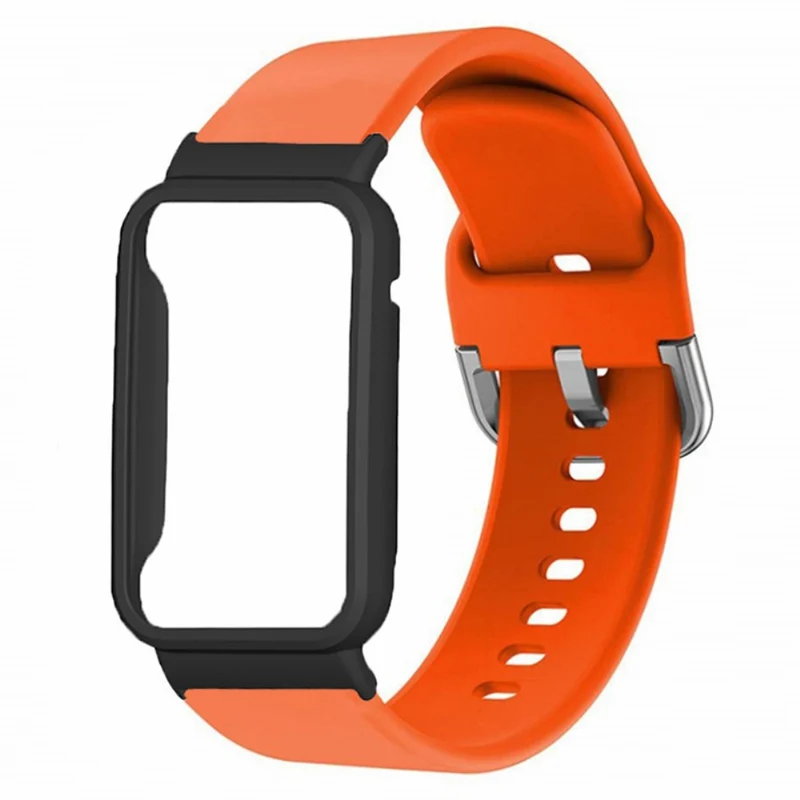Xiaomi Smart Band 8 Pro Silicone Sport Watch Band with Watch Case - Baby Blue+Black Shell