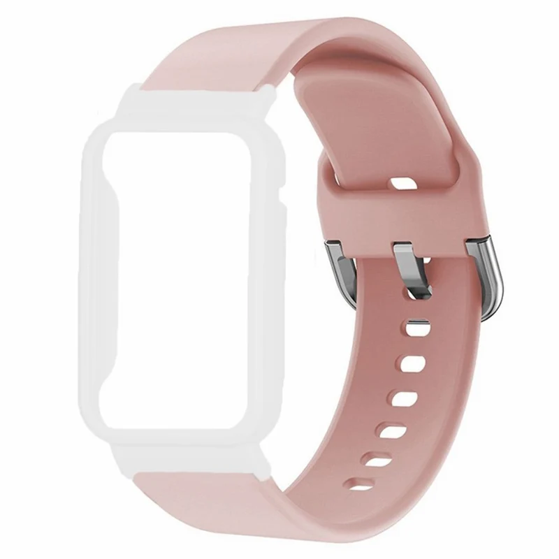 Xiaomi Smart Band 8 Pro Silicone Sport Watch Band with Watch Case - Baby Blue+Black Shell