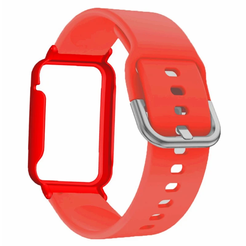 Xiaomi Smart Band 8 Pro Silicone Sport Watch Band with Watch Case - Baby Blue+Black Shell