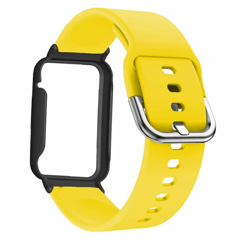 Xiaomi Smart Band 8 Pro Silicone Sport Watch Band with Watch Case - Baby Blue+Black Shell