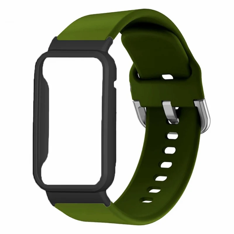 Xiaomi Smart Band 8 Pro Silicone Sport Watch Band with Watch Case - Baby Blue+Black Shell