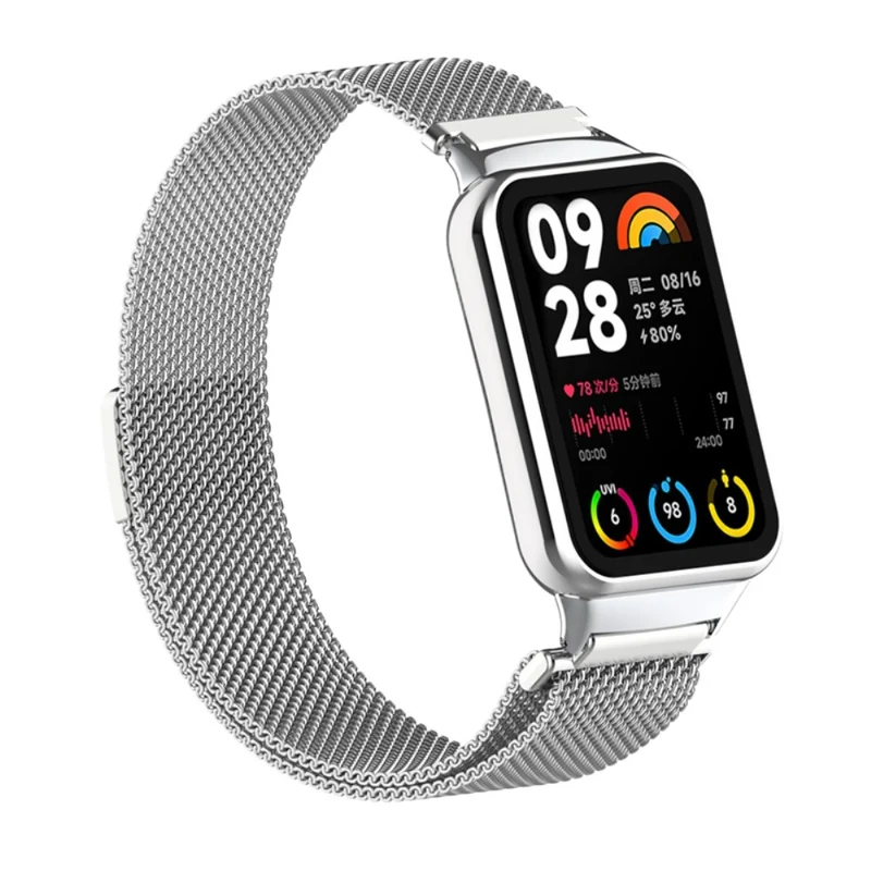 Xiaomi Smart Band 8 Pro Magnetic Band Stainless Steel Milanese Watch Strap with Connector