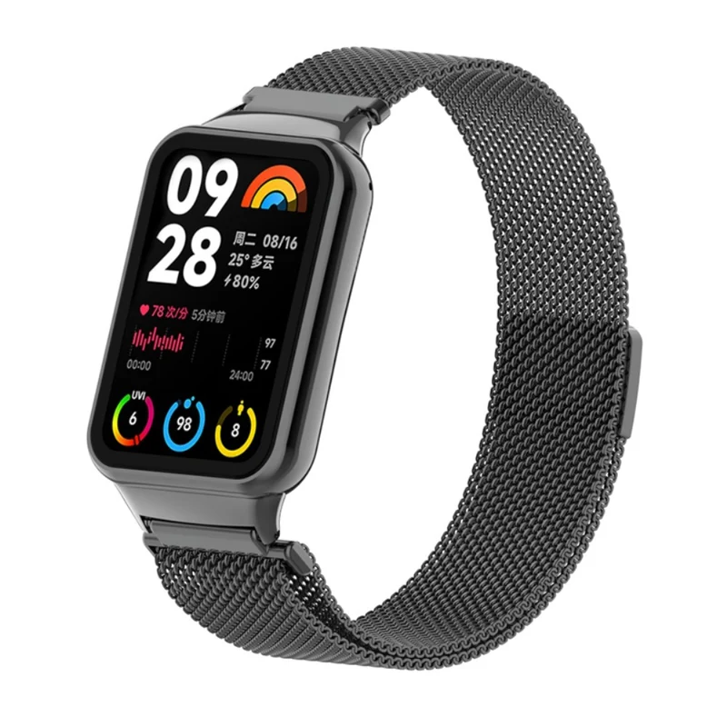 Xiaomi Smart Band 8 Pro Magnetic Band Stainless Steel Milanese Watch Strap with Connector