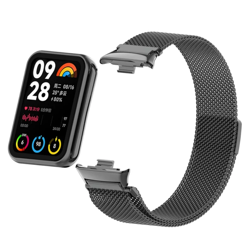 Xiaomi Smart Band 8 Pro Magnetic Band Stainless Steel Milanese Watch Strap with Connector