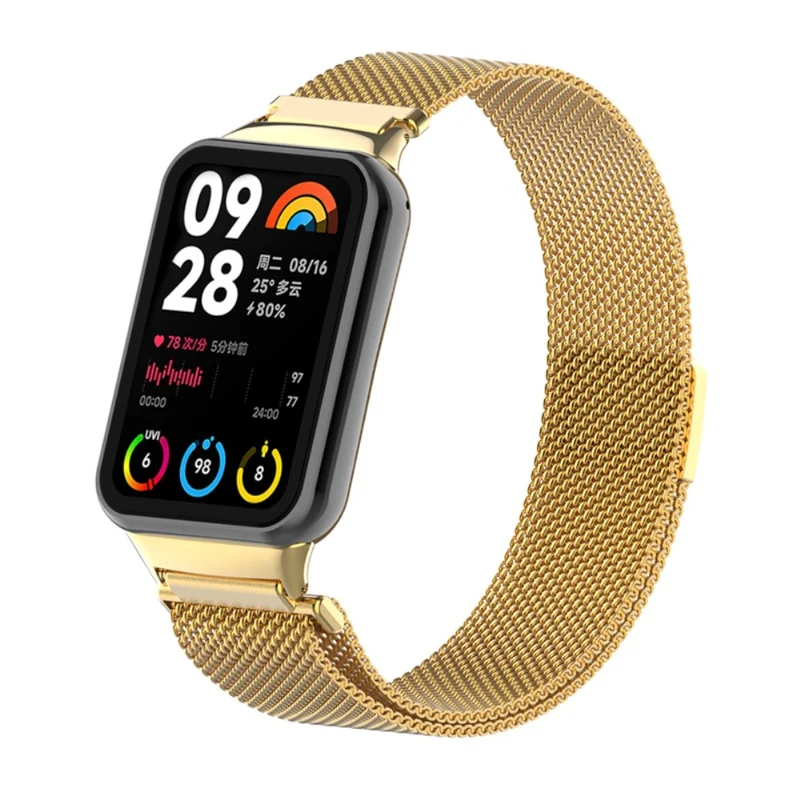 Xiaomi Smart Band 8 Pro Magnetic Band Stainless Steel Milanese Watch Strap with Connector
