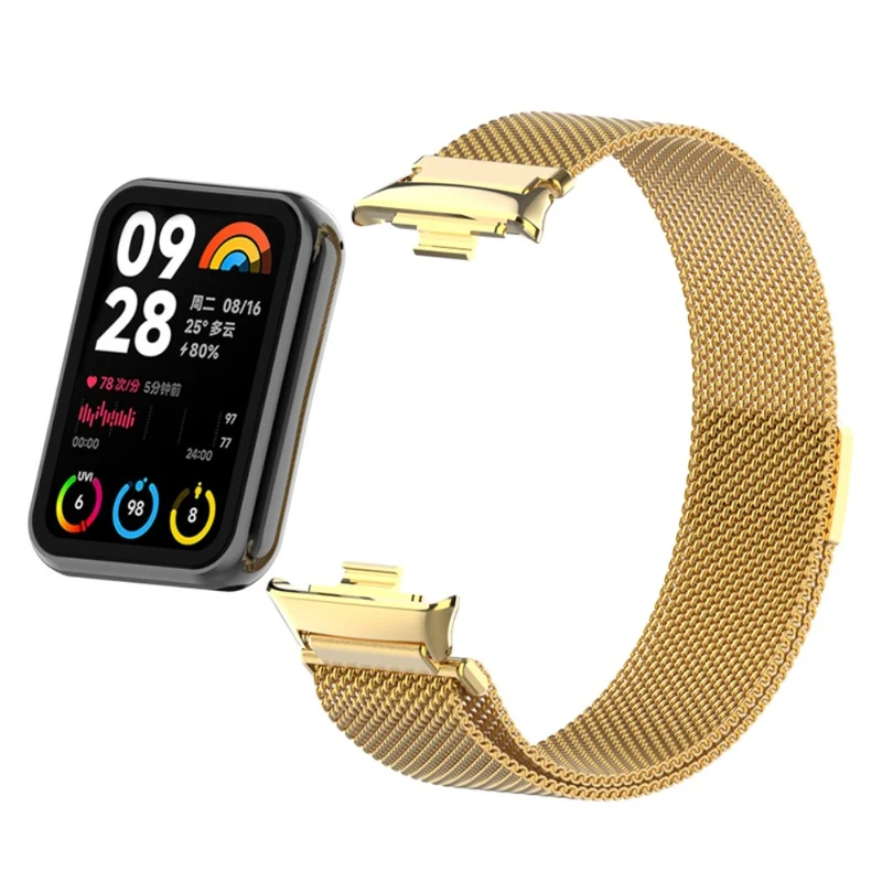 Xiaomi Smart Band 8 Pro Magnetic Band Stainless Steel Milanese Watch Strap with Connector