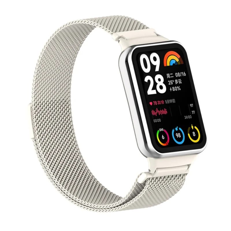 Xiaomi Smart Band 8 Pro Magnetic Band Stainless Steel Milanese Watch Strap with Connector