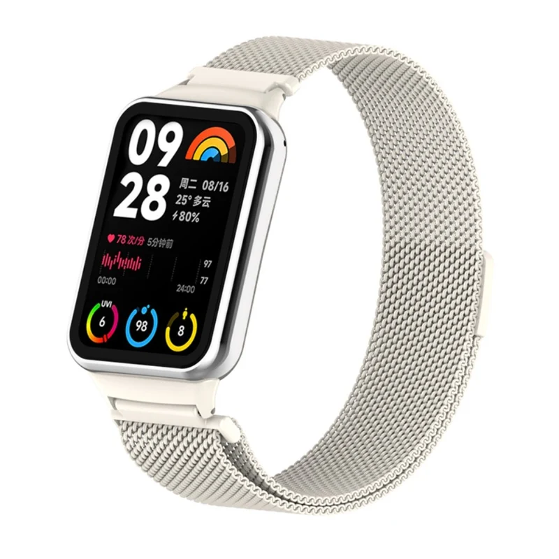 Xiaomi Smart Band 8 Pro Magnetic Band Stainless Steel Milanese Watch Strap with Connector