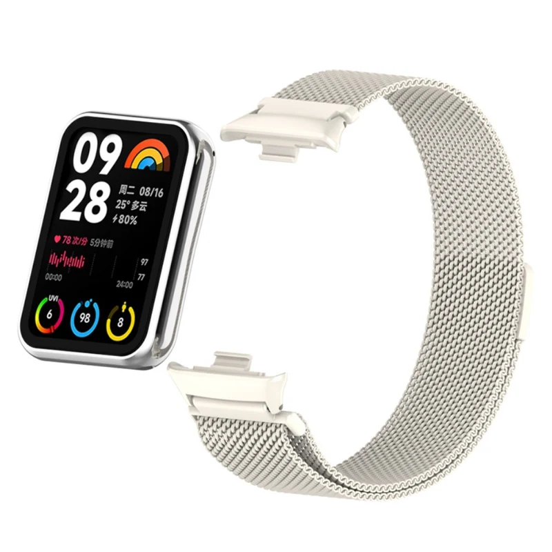 Xiaomi Smart Band 8 Pro Magnetic Band Stainless Steel Milanese Watch Strap with Connector