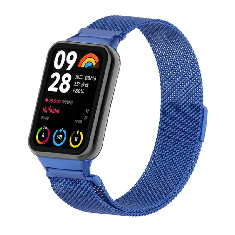 Xiaomi Smart Band 8 Pro Magnetic Band Stainless Steel Milanese Watch Strap with Connector