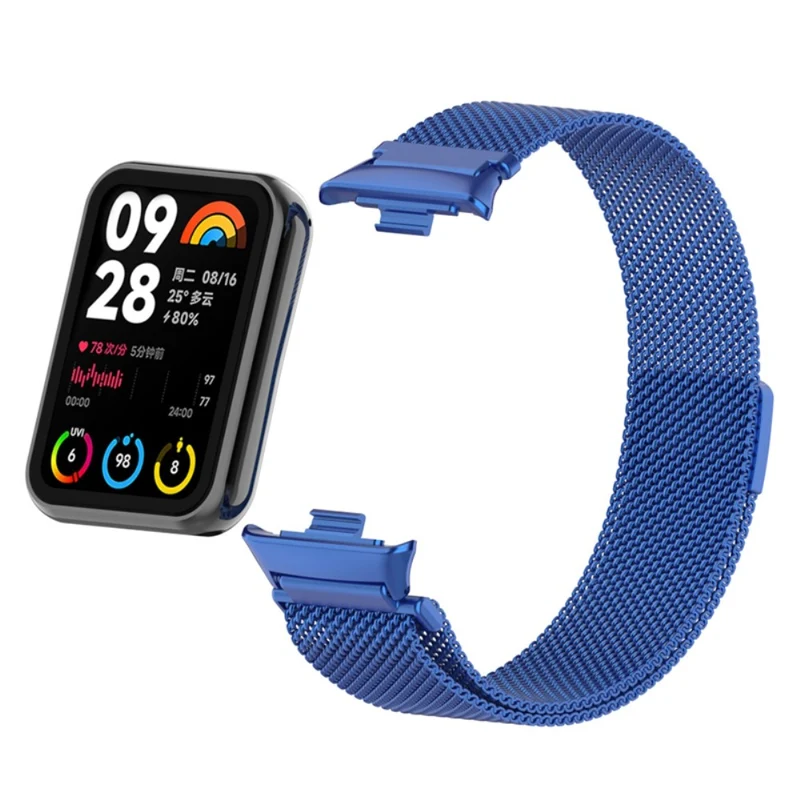 Xiaomi Smart Band 8 Pro Magnetic Band Stainless Steel Milanese Watch Strap with Connector