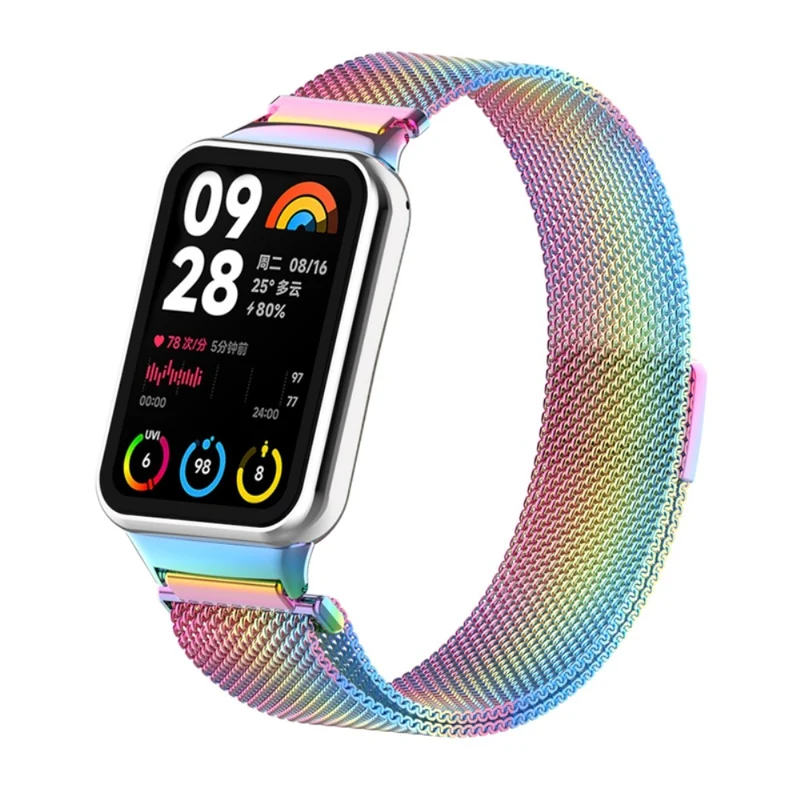 Xiaomi Smart Band 8 Pro Magnetic Band Stainless Steel Milanese Watch Strap with Connector