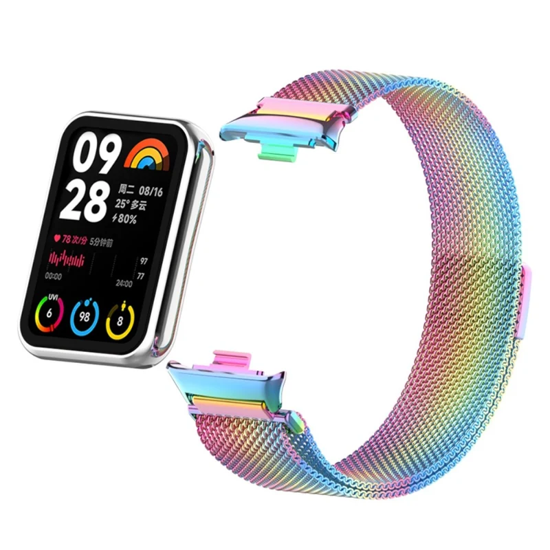 Xiaomi Smart Band 8 Pro Magnetic Band Stainless Steel Milanese Watch Strap with Connector