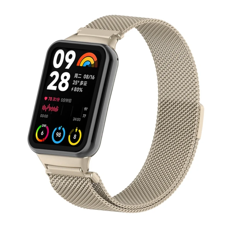 Xiaomi Smart Band 8 Pro Magnetic Band Stainless Steel Milanese Watch Strap with Connector