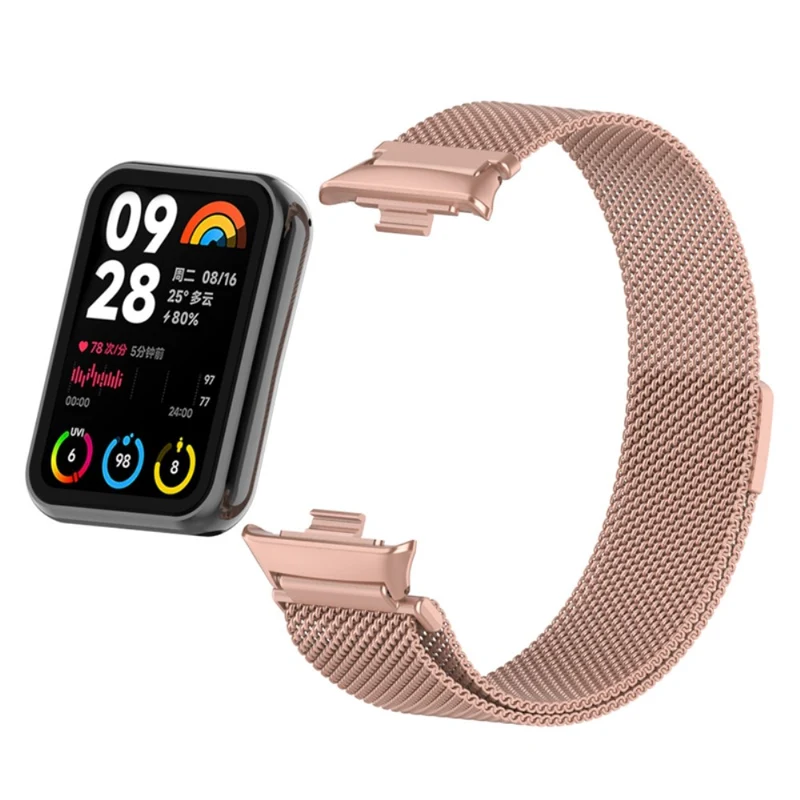 Xiaomi Smart Band 8 Pro Magnetic Band Stainless Steel Milanese Watch Strap with Connector