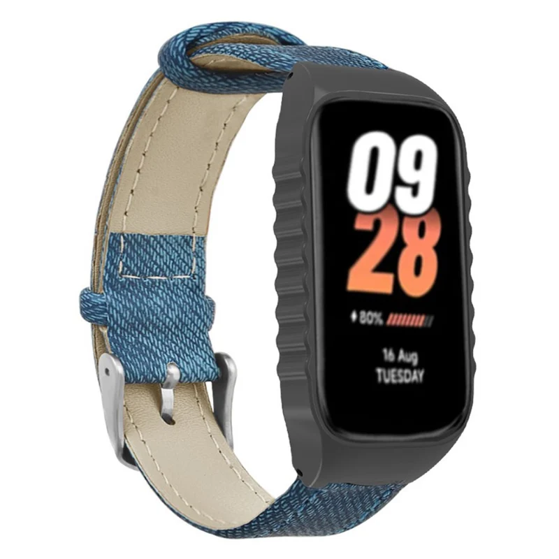 Xiaomi Smart Band 8 Active Strap Replacement Denim Texture Band with Watch Case