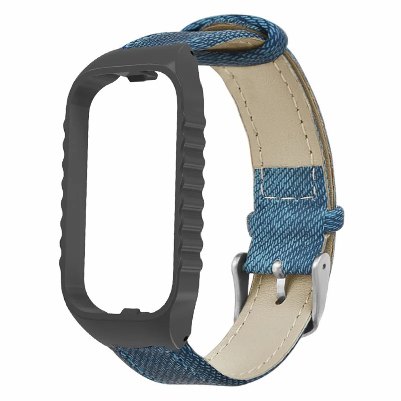 Xiaomi Smart Band 8 Active Strap Replacement Denim Texture Band with Watch Case